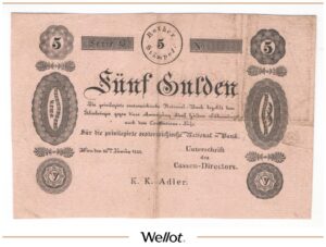 5 Гульденов 1825 Австрия Формуляр